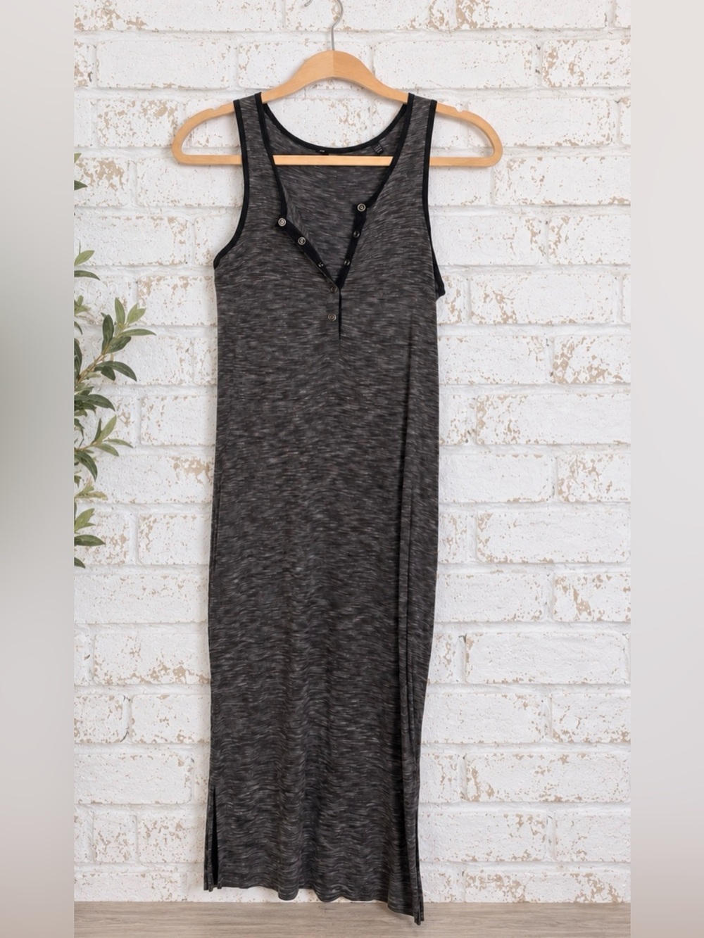 ATM Anthony Thomas Melillo Charcoal Heather Pencil Dress
